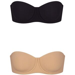 NWT SKIMS 2 BRAs STRAPLESS 32C